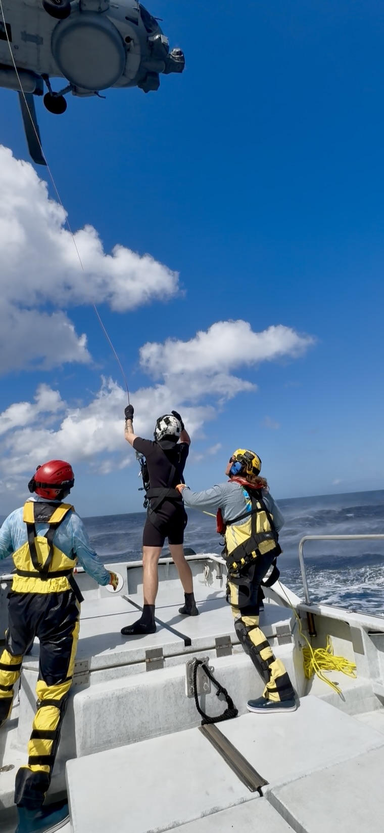 Helicopter hoist training evolution